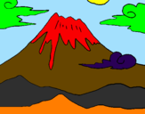 Disegno Monte Fuji pitturato su Raffaele Ali