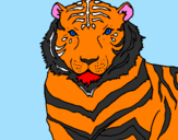 Disegno Tigre pitturato su salvatore