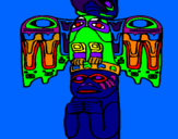 Disegno Totem pitturato su giuseppe