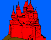 Disegno Castello medievale  pitturato su ALESSANDRO