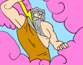 Disegno Zeus pitturato su lorenzo