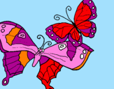 Disegno Farfalle pitturato su miriam