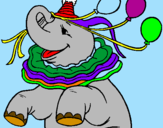 Disegno Elefante con 3 palloncini  pitturato su matteo ottaviano