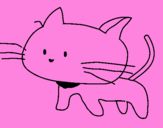 Disegno Cucciolo di gatto  pitturato su giulo