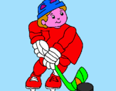 Disegno Bambino che gioca a hockey  pitturato su FRANCYalllalice