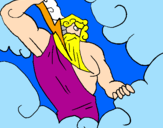 Disegno Zeus pitturato su FILO