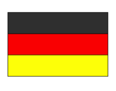 Disegno Estonia pitturato su bandiera tedesca