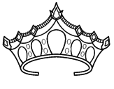 Disegno Tiara pitturato su corona di pietre preziose