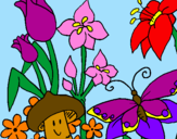 Disegno Fauna e Flora pitturato su eleonora onofri