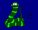 Disegno Serpente  pitturato su giuseppe