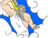 Disegno Zeus pitturato su giuseppe