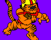 Disegno Giocatore tigre  pitturato su gabriele
