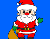 Disegno Babbo Natale 4 pitturato su antonio