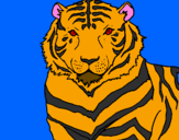 Disegno Tigre pitturato su antonio