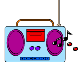 Disegno Radio cassette 2 pitturato su FRANCESCO