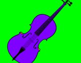 Disegno Violino pitturato su rebecca   bonfiglio