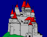 Disegno Castello medievale  pitturato su castle