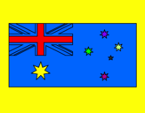 Disegno Australia pitturato su alessia