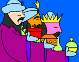 Disegno I Re Magi 3 pitturato su DENI