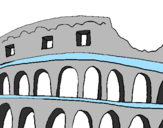 Disegno Colosseo pitturato su Jos