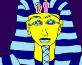 Disegno Tutankamon pitturato su ELENA