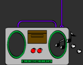 Disegno Radio cassette 2 pitturato su davide1