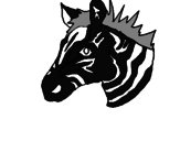 Disegno Zebra II pitturato su o falc