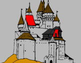 Disegno Castello medievale  pitturato su Luca
