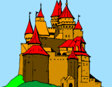 Disegno Castello medievale  pitturato su Gaia