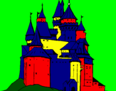 Disegno Castello medievale  pitturato su ELISA
