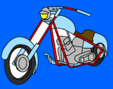 Disegno Motocicletta pitturato su daniele