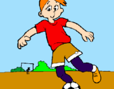 Disegno Giocare a calcio pitturato su federico