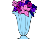 Disegno Vaso di fiori pitturato su ludo