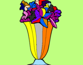 Disegno Vaso di fiori pitturato su ILARIA
