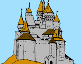 Disegno Castello medievale  pitturato su RRFF