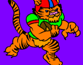 Disegno Giocatore tigre  pitturato su Roberta 