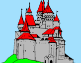 Disegno Castello medievale  pitturato su Samuel