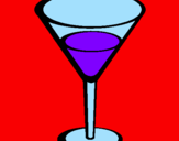 Disegno Cocktail pitturato su bicchiere di vino