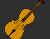 Disegno Violino pitturato su anita