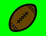 Disegno Pallone da calcio americano II pitturato su luca