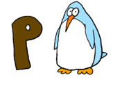 Disegno Pinguino pitturato su francesco