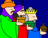 Disegno I Re Magi 3 pitturato su Giuseppe