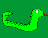 Disegno Serpente pitturato su Miky2003
