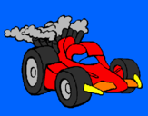 Disegno Auto di Formula 1  pitturato su pietro