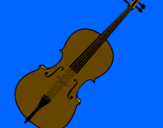 Disegno Violino pitturato su susy