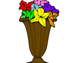 Disegno Vaso di fiori pitturato su Nicole Colangelo