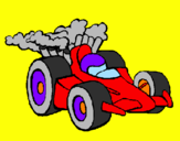 Disegno Auto di Formula 1  pitturato su antonio