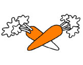 Disegno carote  pitturato su alessia