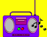 Disegno Radio cassette 2 pitturato su silvia