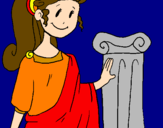 Disegno Giovane romana pitturato su alexis98